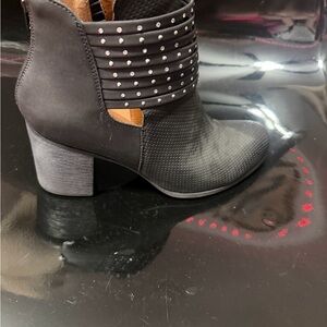 Mojo Moxy Black Studded Ankle Boots